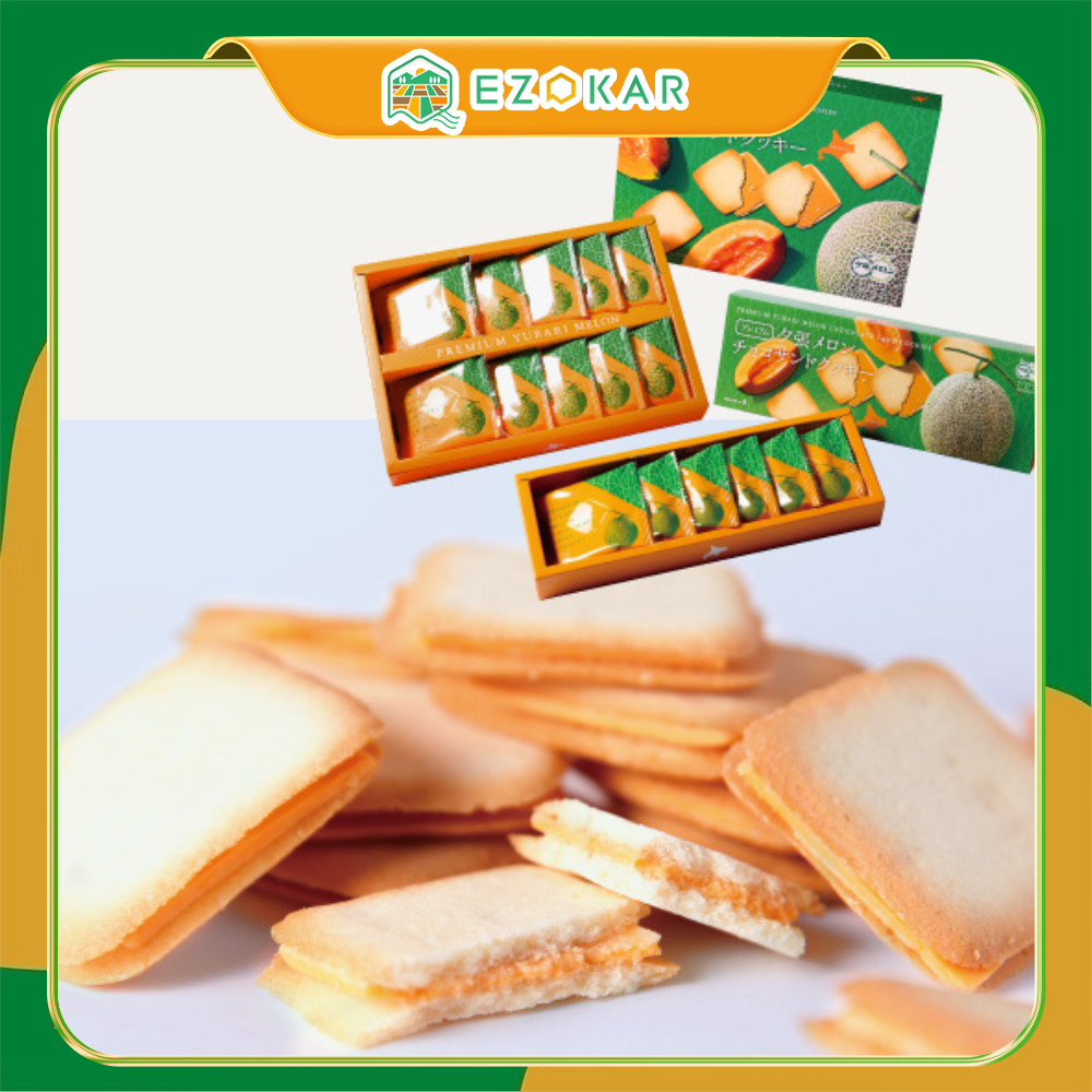 [Hokkaido Exclusive] Premium Yubari Melon Chocolate Sandwich Cookies - 5 Boxes